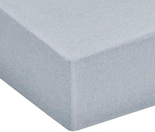 Amazon Basics Chambray Fitted Sheet - 90 x 190 x 30 cm, Sandy Red