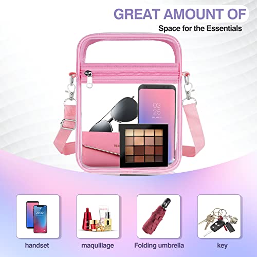 Image of Clear Bag Stadium Approved,Clear Crossbody Purse Bag, with Adjustable Shoulder Strap for Women, With front pocket