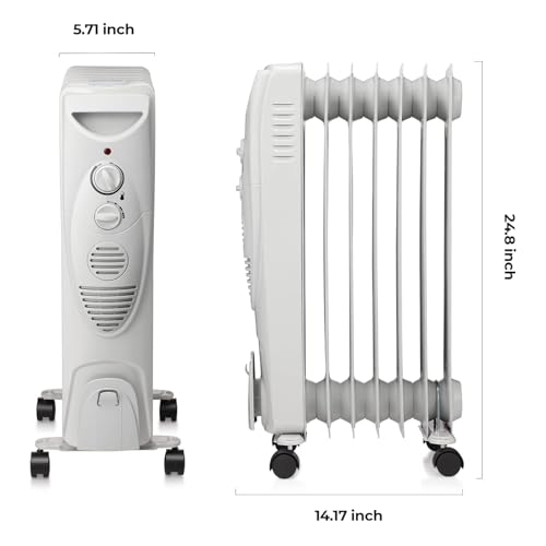 R.W.Flame Oil Filled Radiator Heater,3 Heat Settings thumb #4