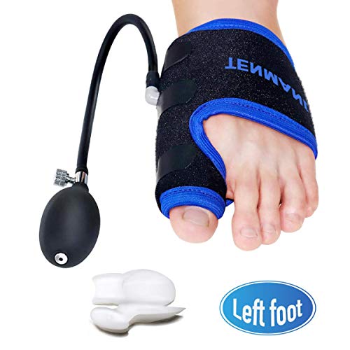 TENMAND Bunion Corrector and Toe Straightener & Adjustable Orthopedic Pneumatic Bunion Splints Relief Hallux Valgus Bunion Pain with Splint Aid Treatment for Women and Men (Left Foot)