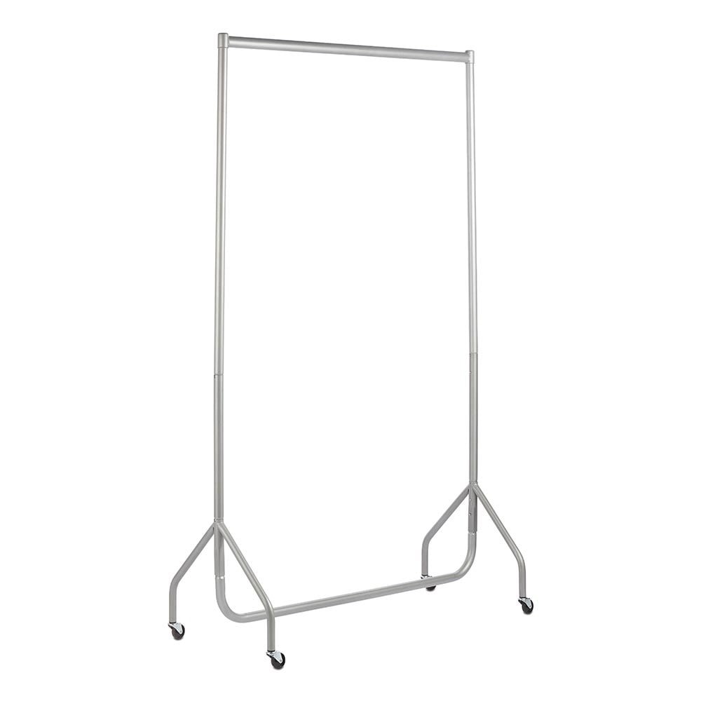 Shopfitting Warehouse Extra Height Heavy Duty Clothes Rail Garment Rack Steel Silver 4ft wide