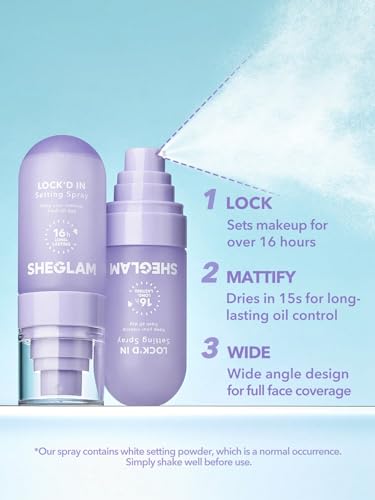 image for SHEGLAM Lock'd In Setting Spray Mattifying Effect Quick-Drying Long La