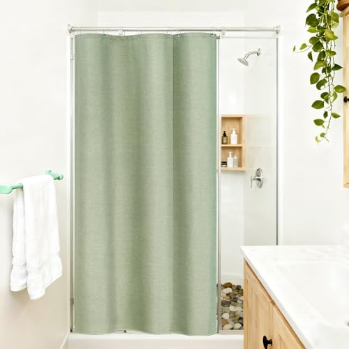 Seenus 36 x 72 Inch Natural Linen Look Stall Shower