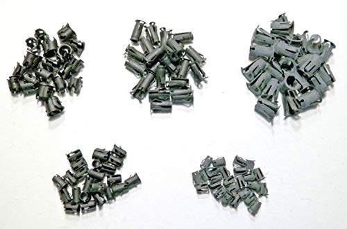 Retro-Motive Tubular Barrel Nut Assortment 5/32"-1/4" Stud (125 Pieces Total- 25 Of Each Size) #1707 #TOP2