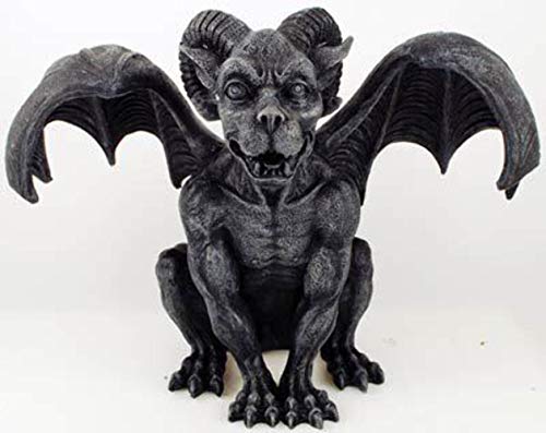 Pacific Giftware Ram Horned Gargoyle Statue Cold Cast Resin Figurine