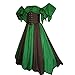Produktbild SHINEHUA Damen Steampunk Corsagenkleid Kurz Petal Sleeve Slash-Neck Mittelalterlichen Kleid Cosplay Kleid Mittelalter Party Viktorianischen Königin Kleider Gothic Renaissance Karneval Kleidung