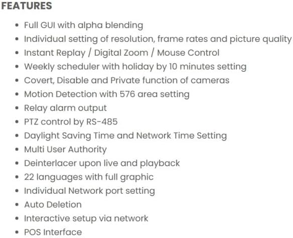 Eyemax Magic Viewer Series 4CH CCTV NVR with 4PCS 5MP in/Outdoor Full Color IPC Camera Package (4, TB)