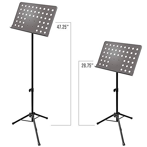 Pupitre d'orchestre AxcessAbles SM-501 noir résistant pour éviter la chute des livrets - 5
