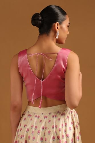 Image of Soch Womens V-Neck Tissue Princess Line Padded Sleeveless Blouse