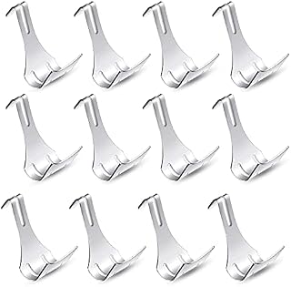 ZEACCT 20 PCS Moulding Hanging Hooks,Picture Rail Hooks Hangers Stainless Steel for Art Exhibition Gallery Picture Clothes Keys Holder for Kitchen Bedroom and Office Hanging Photos,Nickel Plated