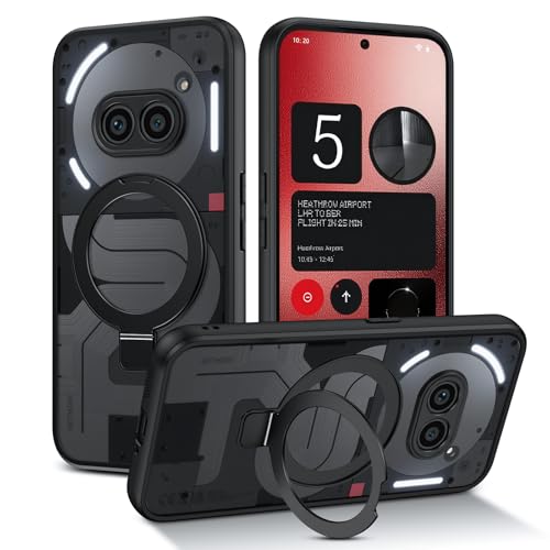 Telaso Magnetisch Ständer für Nothing Phone 2a Hülle Mattiert Handyhülle für Nothing Phone 2a Case Kompatibel mit MagSafe Schutzhülle Cover für Nothing 2a Stoßfest und Sturzsichere Schwarze