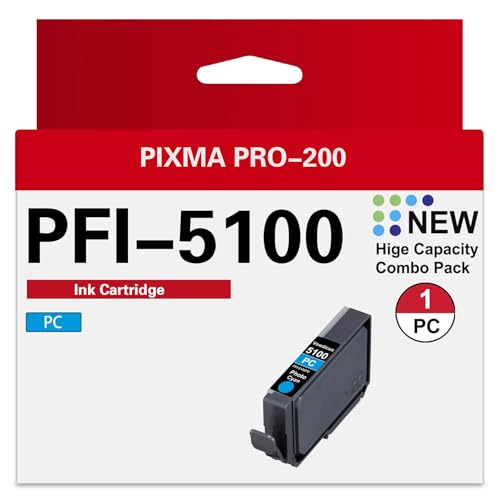 PFI-5100 Ink Cartridges - High Capacity Replacements for Canon imagePROGRAF PRO-310 Printer (Photo Cyan)