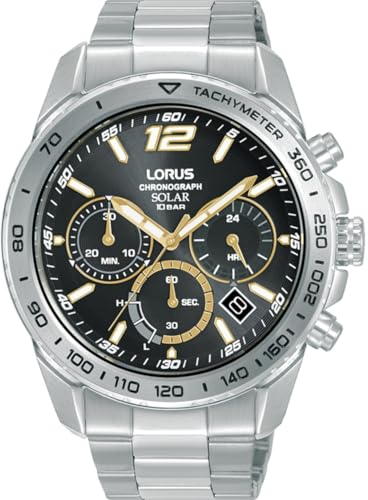 Lorus Gold Tone Highlights Solar Chronograph Watch RZ509AX9