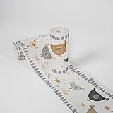 Frise autocollante avec de jolis poules pour une utilisation créative sur le mur ainsi que sur les portes et les meubles de la chambre de bébé et de la chambre d'enfant – Longueur 5 m x largeur 15,5 cm.