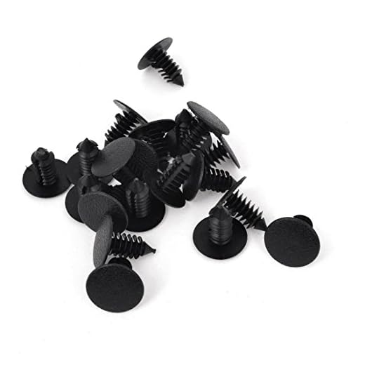 plastico remache - SODIAL(R)Coche 8mm Agujero Plastico Negro Remaches Parachoques Sujetador De Puerta Agarres 20 unidades