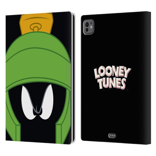 Head Case Designs Officially Licensed Looney Tunes Marvin The Martian Full Face Leather Wallet Case Compatible with Apple iPad Pro 11 M4 2024