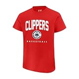 Official NBA Men's Teamster Short Sleeve T-Shirt, Los Angeles Clippers, Team Color by Ultra Game