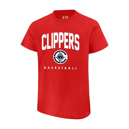 Ultra Game Men's NBA Official Teamster Short Sleeve T-Shirt, Los Angeles Clippers, Team Color, Large