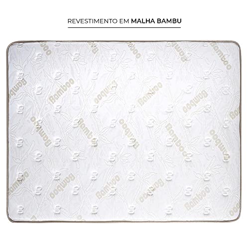 Colchão Herval Queen Pallace Bambu, 32x158x198 cm, Molas Ensacadas