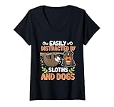 Photo Gallery donna easily distracted by sloths and dogs sloth maglietta con collo a v Photo Gallery donna easily distracted by sloths and dogs sloth maglietta con collo a v