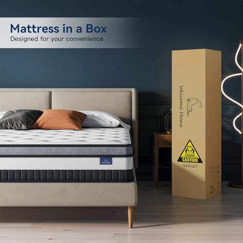 Vesgantti 8-Inch Hybrid Full Mattress - Ergonomic Memory Foam and Pocket Spring Design, Medium Firm Feel
