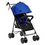 Buggy Kinderwagen Buggy Klein Zusammenklappbar Liegeposition mit Sonnenverdeck und Rückenlehnenverstellung Kinderwagen Baby Wagen Baby Shopper (Blue)