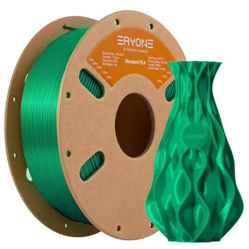 Image of ERYONE PLA Filament 3D Printer PLA Filament 1.75mm + /- 0.03mm, PLA Filament 1KG Cardboard Spool(2.2LBS), Dark Green