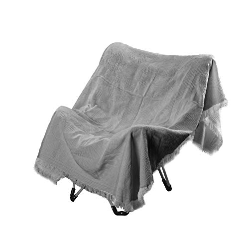 AWNIC ソファ マルチカバー ソファカバー 綿80% 長方形 北欧風 マルチカバー ソファー 冬 厚手 1人掛け 2人掛け ブランケット グレー 130×180cm