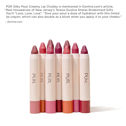 Pür Minerals Silky Pout Creamy Lip Chubby, Jumbo Lip Pencil, Sunflower Seed Oil, Protects Lips, Rich Lip Color, Beauty, Multitasking Makeup, Vegan & Cruelty Free - Raspberry Spritz #TOP5