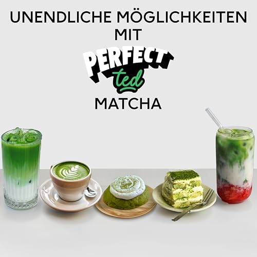 Perfect Ted Matcha Pulver | Sommerbeere 75g | Zeremonielle Qualität | Japanischer Herkunft | Matcha Tee Pulver (30 Portionen)