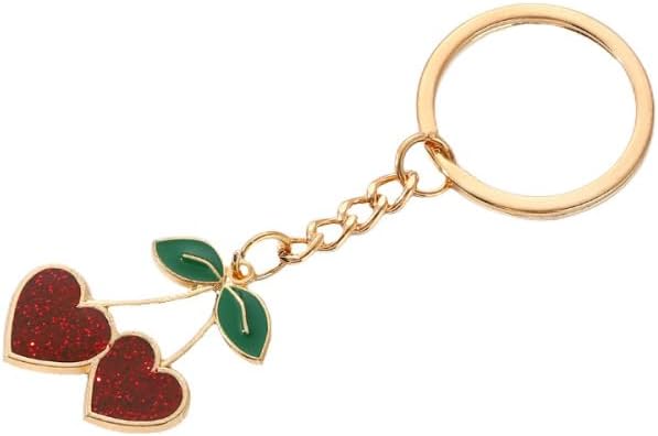 Keychain Love Cherry Pendant Keyring Key Holder Men Women Key Chain Wallet Bag Pendant Charms Gift for Birthday Christmas Festival Valentine's Day - Image 7
