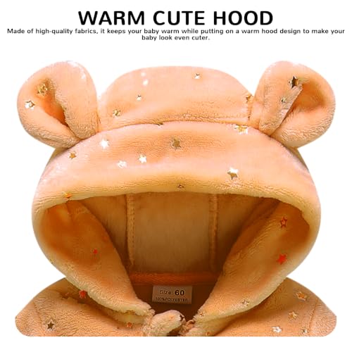 Image of Baby Girl Winter Fleece Coat Toddler Boy Jacket Infant With Hood Warm Outerwear