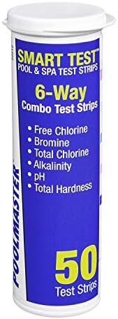 Poolmaster 22212 Smart Test 6-Way Swimming Pool and Spa Water Chemistry Test Strips, 50 count,White