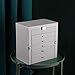 Frebeauty Large Jewelry Box,6-Tier PU Leather Jewelry Organizer,Multi-functional Storage Case with Mirror,Accessories Holder with 5 Drawers for Necklace Bracelets Watches(Grey)