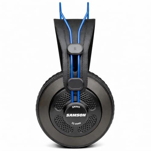 Image of SAMSON SR850B Professional Studio Reference Headphones (Blue)