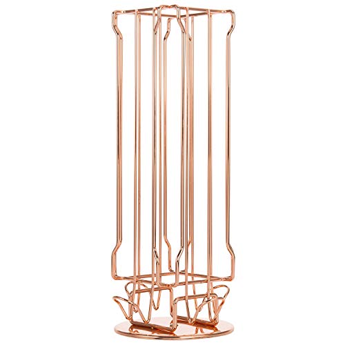 Mygift Rose Gold Metal Coffee Pod Capsule Holder Stand Rotating Carousel, Compatible With Vertuoline Pod, Coffee Bar Organizer Rack - Holds 20 Capsules #TOP6