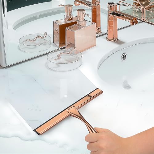 Limpiador de goma de acero inoxidable para ventanas y mamparas de baño resistentes 7