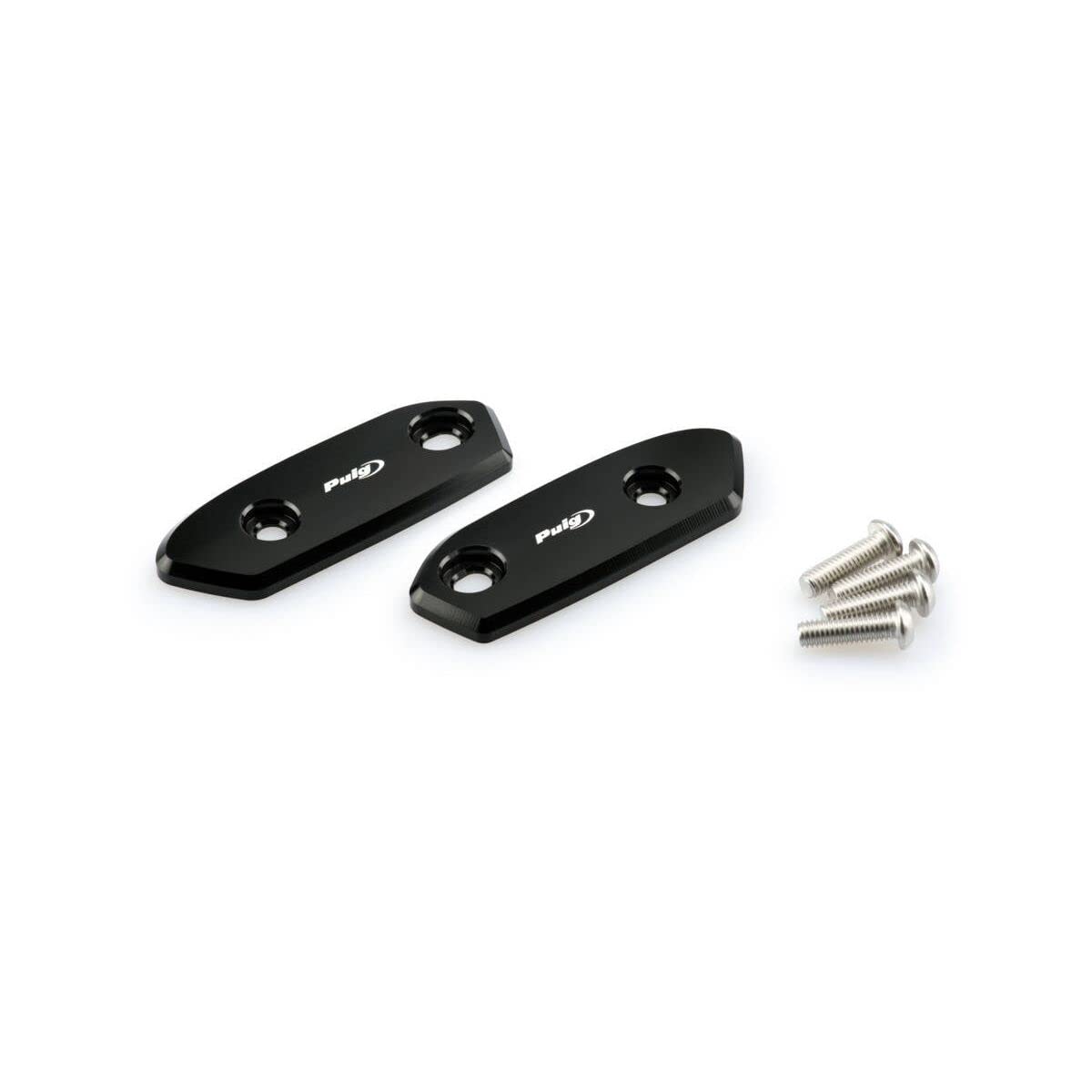 Puig 3843N Tappi Per Specchietti Retrovisori Moto, In Alluminio Anodizzato Nero, Per Un Look Pulito E Rifinito Quando Si Rimuovono Gli Specchietti