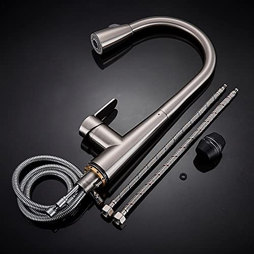 Mélangeur eau chaude froide pour évier de ferme et bar avec douchette rétractable - 5
