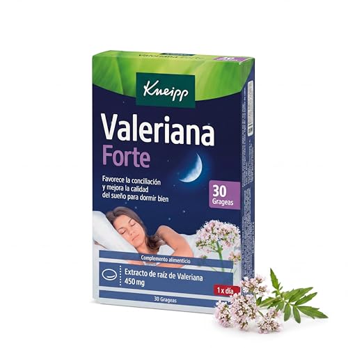 Kneipp Valeriana Forte, Solución para Conciliar el Sueño, Ayuda a Dormir en Caso de Estrés Ocasional, 30 Grageas
