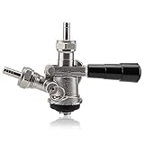 OneBom Beer Keg Coupler, for US Domestic Sankey Keg with Black Lever Handle (D - System)