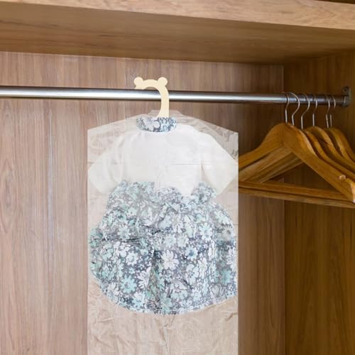 VOSAREA 40pcs Plastic Clothing Storage Bag Garment Covers for Travel Home Dry Cleaning3