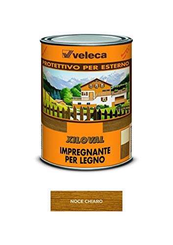 Veleca 8002417040206 Xiloval, Impregnante per Legno, Noce Chiaro