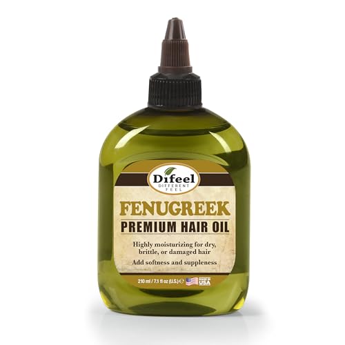 Difeel Fenugreek Premium Hair Oil 7.1 Ounce - Fenugreek Oil for Hair Pre or Post Shampoo Treatment for All Hair Types