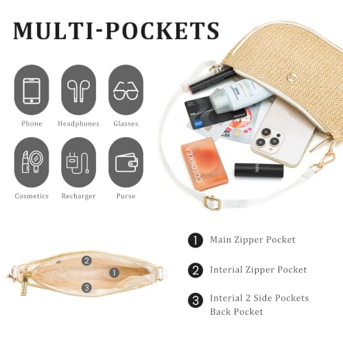 Image of Shoulder Bag for Women Handbags with Adjustable Strap Underarm Purse Mini Clutch Purses Trendy Crescent Bags 1L