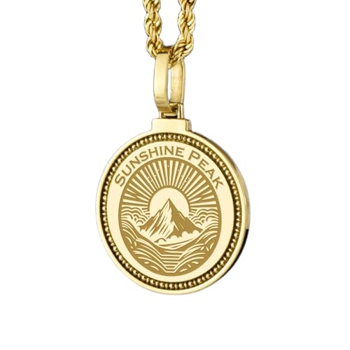 Collier vague océanique argent 925 plaqué or, pendentif mixte 28 mm chaîne câble 45 cm