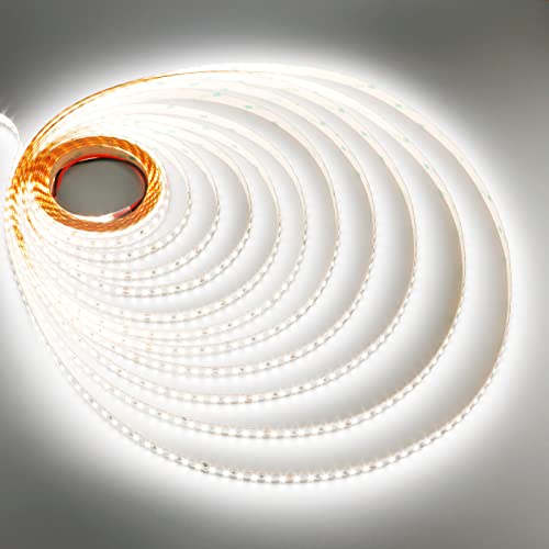 JOYLIT 32.8ft LED Strip Lights 5000K Daylight White, UL Listed 24V LED Tape 12800LM Super Bright CRI 92+ 150W Dimmable, 120LEDs/M High Density 2835 SMD Adhesive Light Strip for Commercial, Residential JOYLIT 32.8ft LED Strip Lights 5000K Daylight White, UL Listed 24V LED Tape 12800LM Super Bright CRI 92+ 150W Dimmable, 120LEDs/M High Density 2835 SMD Adhesive Light Strip for Commercial, Residential