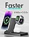 Wireless Charger iPhone Charging Station: 3 in 1 Charger Stand Multiple Devices for Apple - iPhone 17 16e 16 15 14 Pro Max 13 12 11 - Watch 10 9 8 7 6 5 4 3 2 SE and Ultra Series - Airpods 4 3 Pro