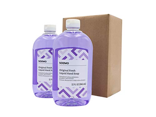 Amazon Brand - Solimo Original Fresh Liquid Hand Soap, 32 Fluid Ounce (Pack Of 2) #TOP5