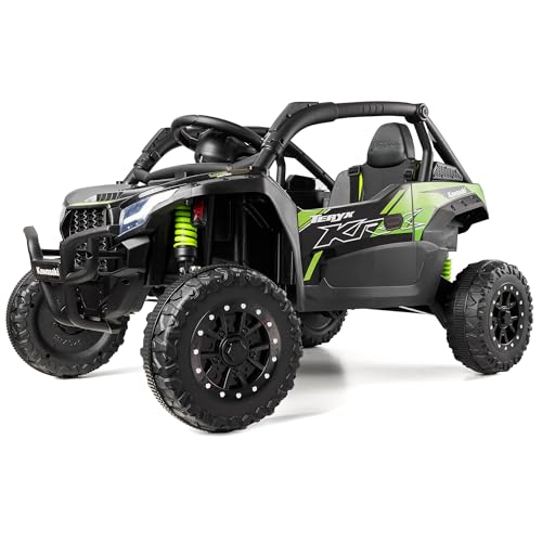 Xootz Kawasaki KRX 1000 Kids Ride-On Car 12V - Electric Off-Road Buggy with Remote Control 2 Motors LED Lights Green Ride On Toy for Ages 3+